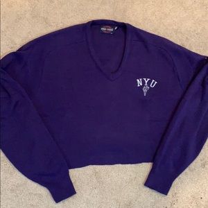 Vintage NYU Cropped Sweater